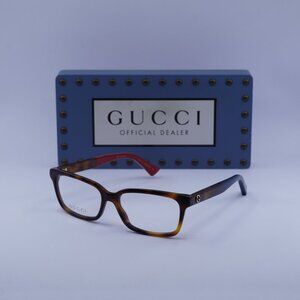 Gucci GG0168O 004 Rectangle Eyeglasses - Havana 53mm